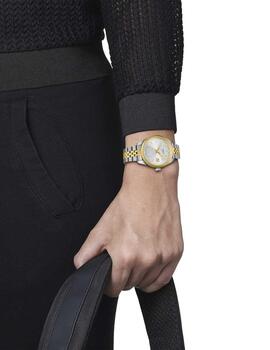 Reloj Tissot Ballade acero bicolor esf. gris