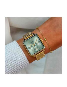 Reloj Cluse La Tétragone acero chapado