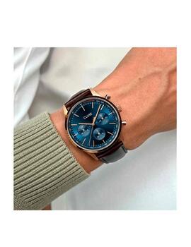 Reloj Cluse Anthéor acero multifunción esf. azul