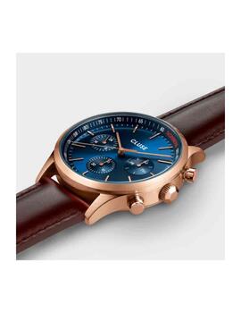 Reloj Cluse Anthéor acero multifunción esf. azul