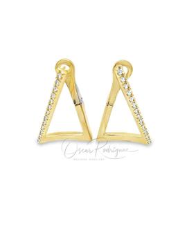 Pendientes Glam oro amarillo y diamantes