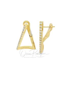 Pendientes Glam oro amarillo y diamantes