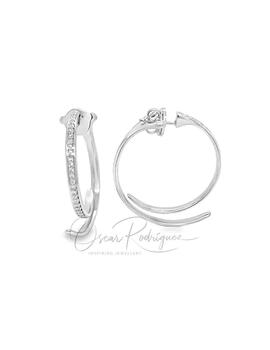 Pendientes Glam oro blanco y diamantes