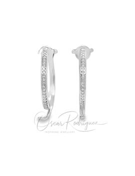 Pendientes Glam oro blanco y diamantes