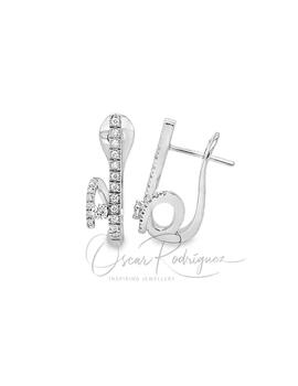 Pendientes Glam oro blanco y diamantes