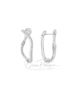Pendientes Glam oro blanco y diamantes