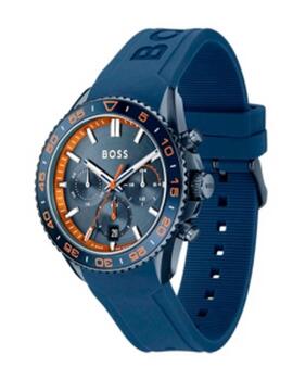 Reloj Boss  crono acero azul/naranja
