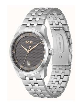 Reloj Boss acero esf. marrón