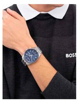 Reloj Boss crono acero esfera azul