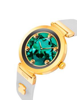 Reloj Tous smartwatch correa beige y motivos de acero dorado