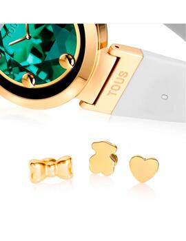 Reloj Tous smartwatch correa beige y motivos de acero dorado
