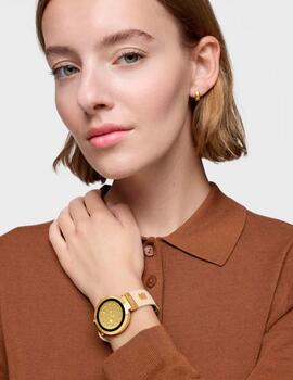 Reloj Tous smartwatch correa beige y motivos de acero dorado