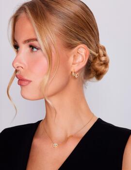 Collar Guess acero chapado piedras