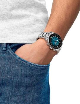 Reloj Tissot PR516 acero esfera azul