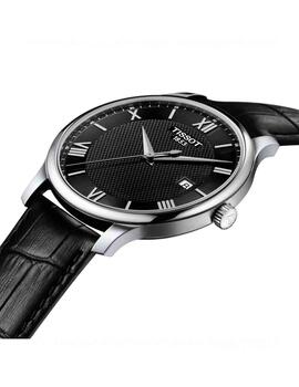 Reloj Tissot Tradition acero esfera y correa negra