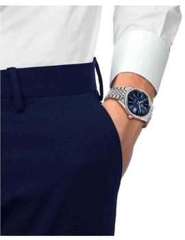 Reloj Tissot Visodate automático acero esfera azul