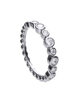 Anillo Diamond Fire plata y circonitas