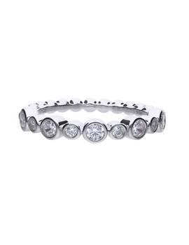 Anillo Diamond Fire plata y circonitas