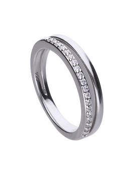 Anillo Diamond Fire plata y circonitas